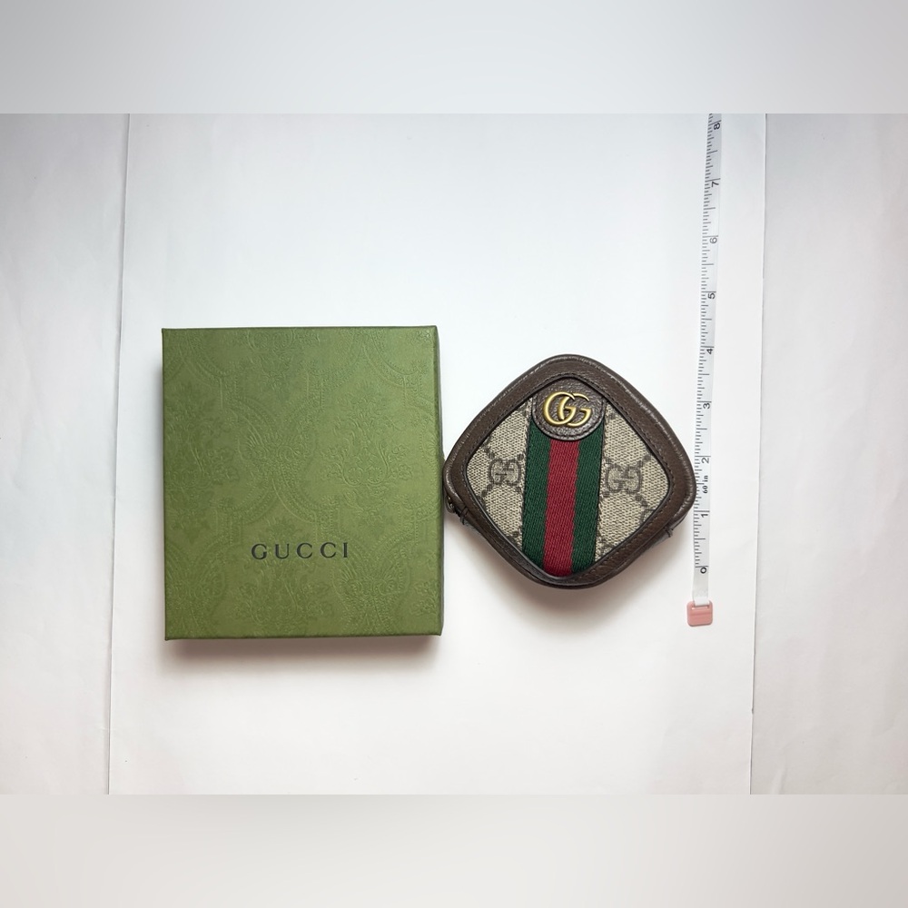 New Gucci GG Ophidia Zipper Key Pouch Case